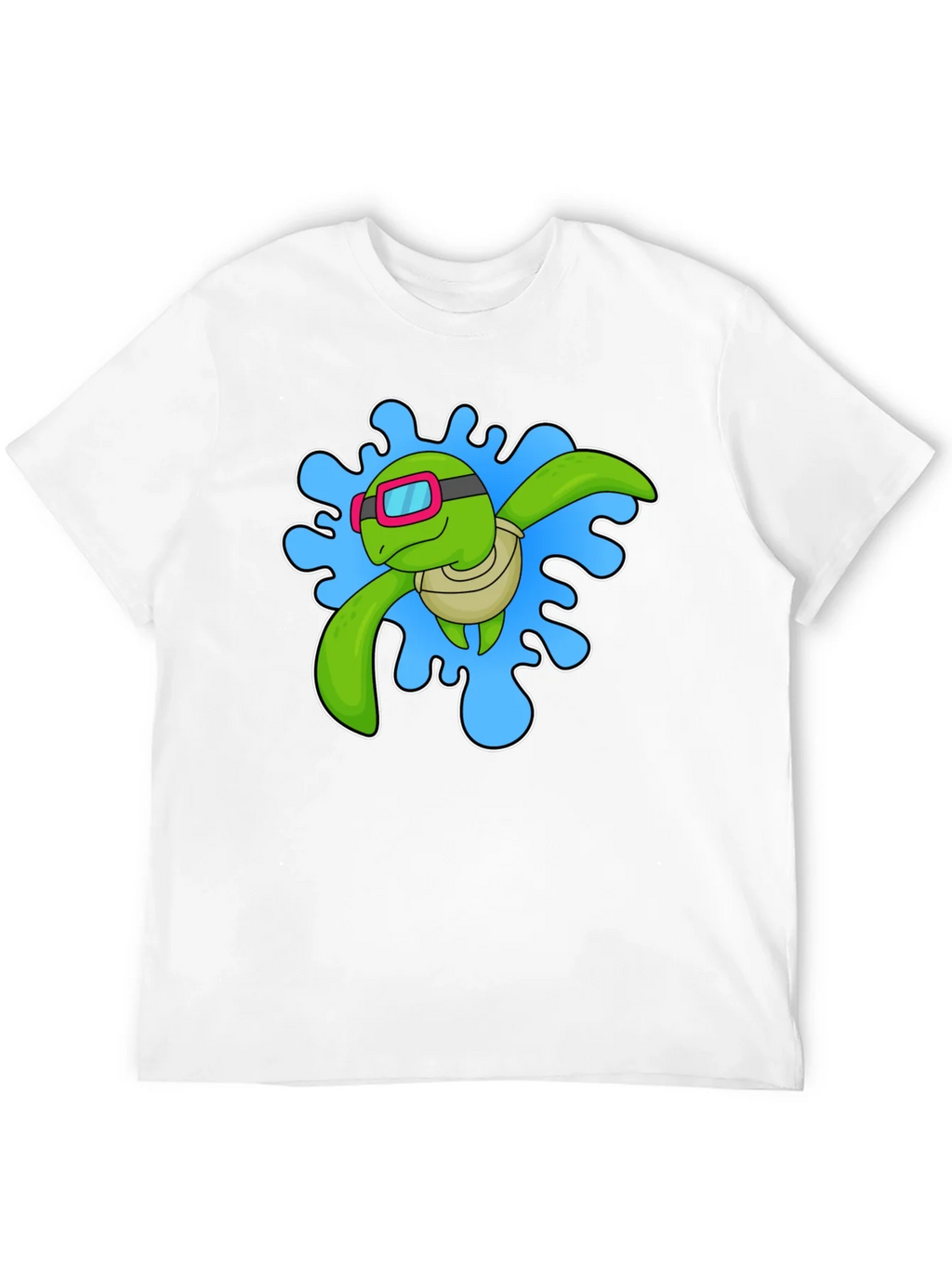 Turtle Swimmer Graphic T-Shirt - Black product image 6