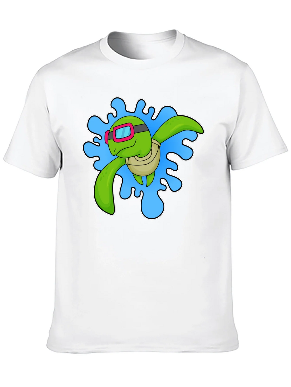 Turtle Swimmer Graphic T-Shirt - Black product image 4
