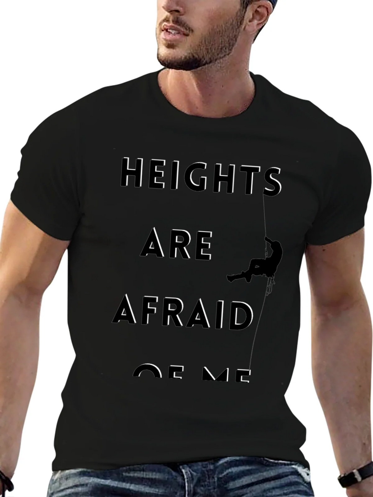 Heights Are Afraid of Me Graphic Tee product image 6