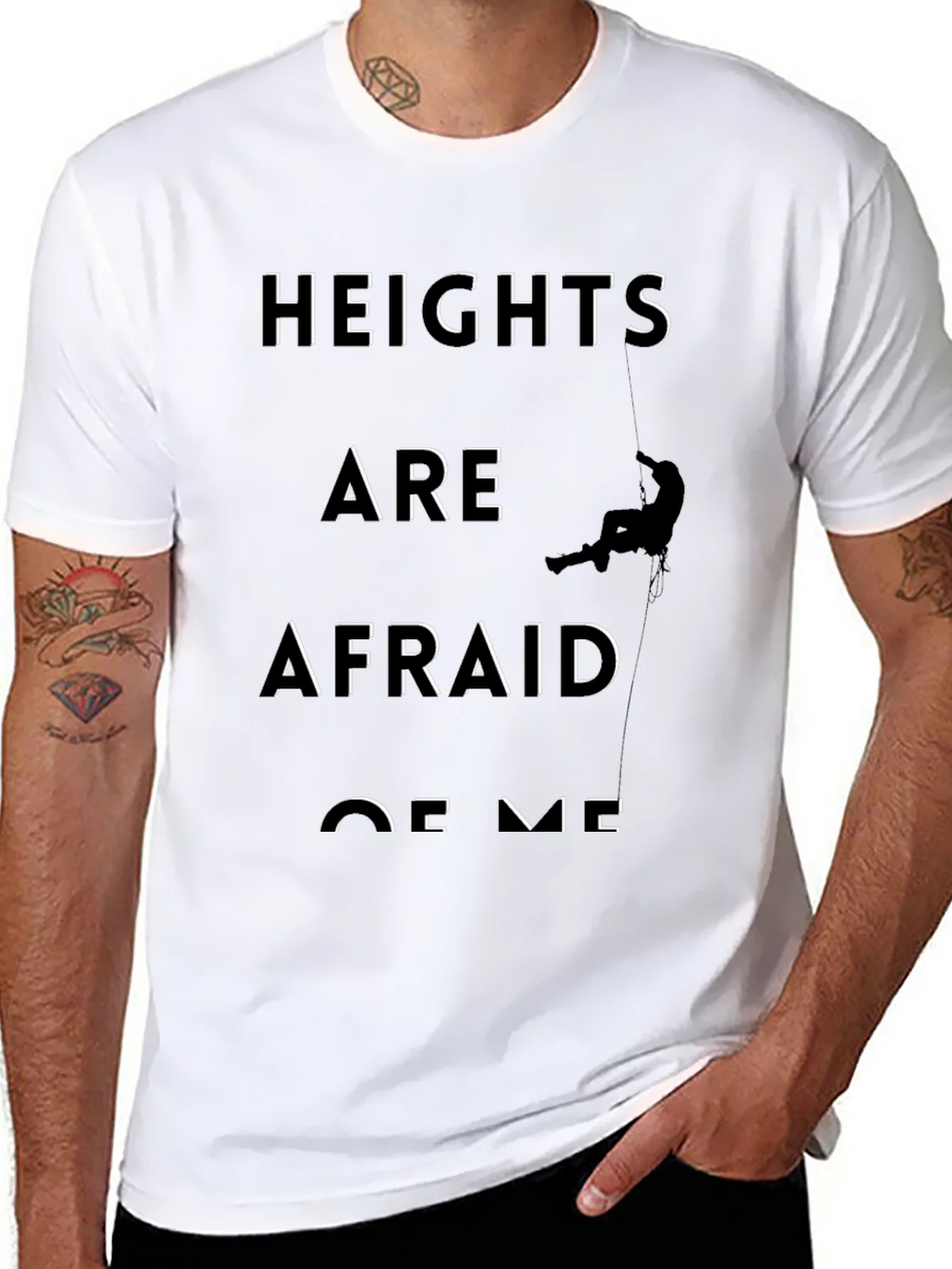 Heights Are Afraid of Me Graphic Tee product image 7