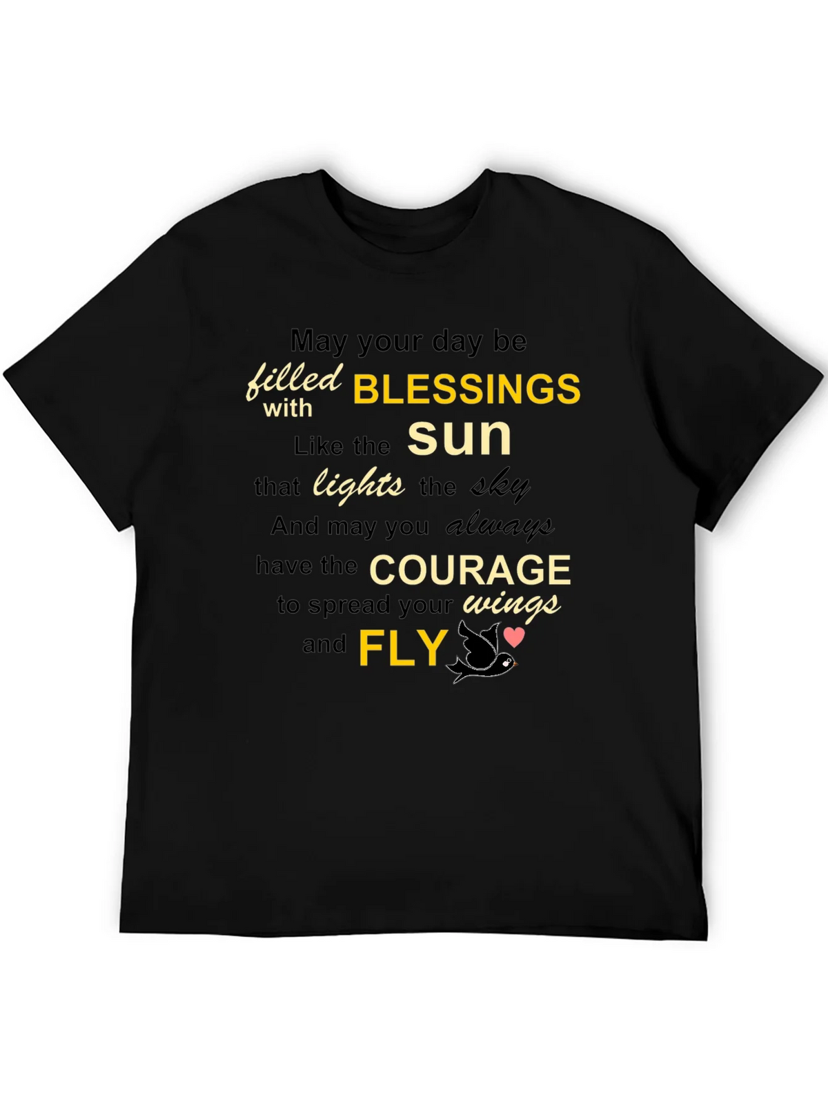 Inspirational Blessings T-Shirt - Courage and Fly product image 5
