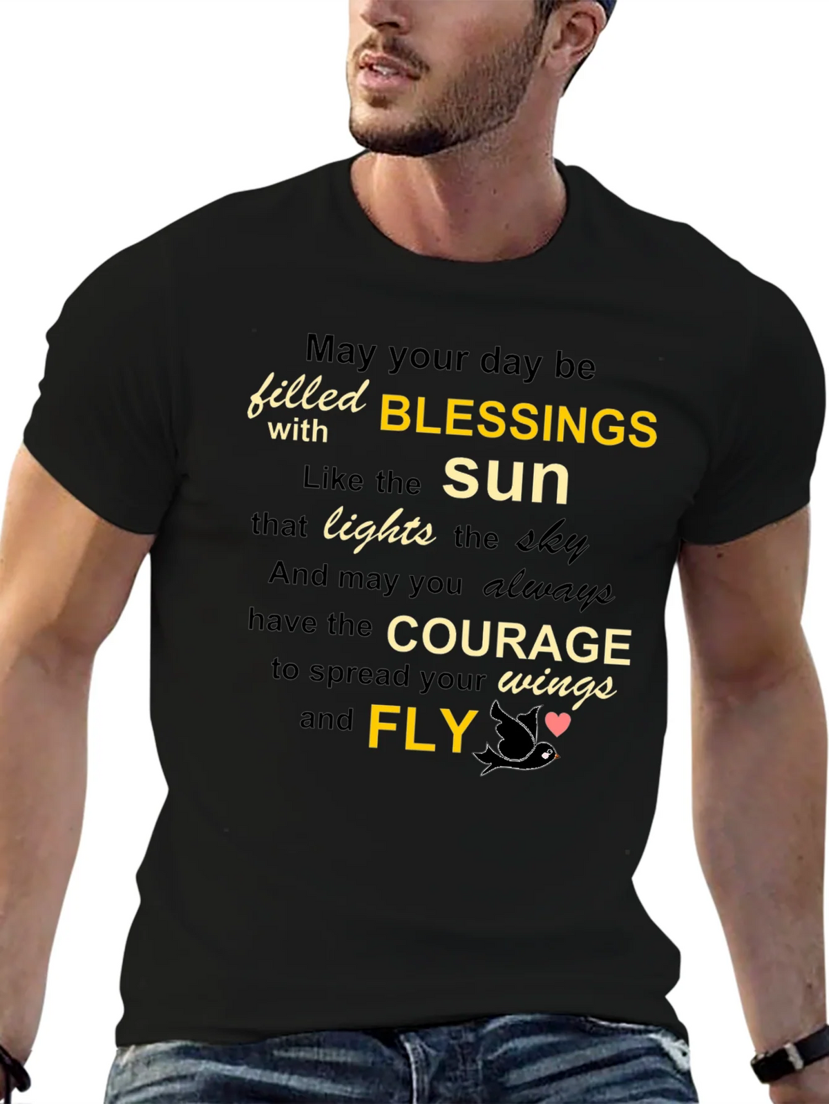 Inspirational Blessings T-Shirt - Courage and Fly product image 6