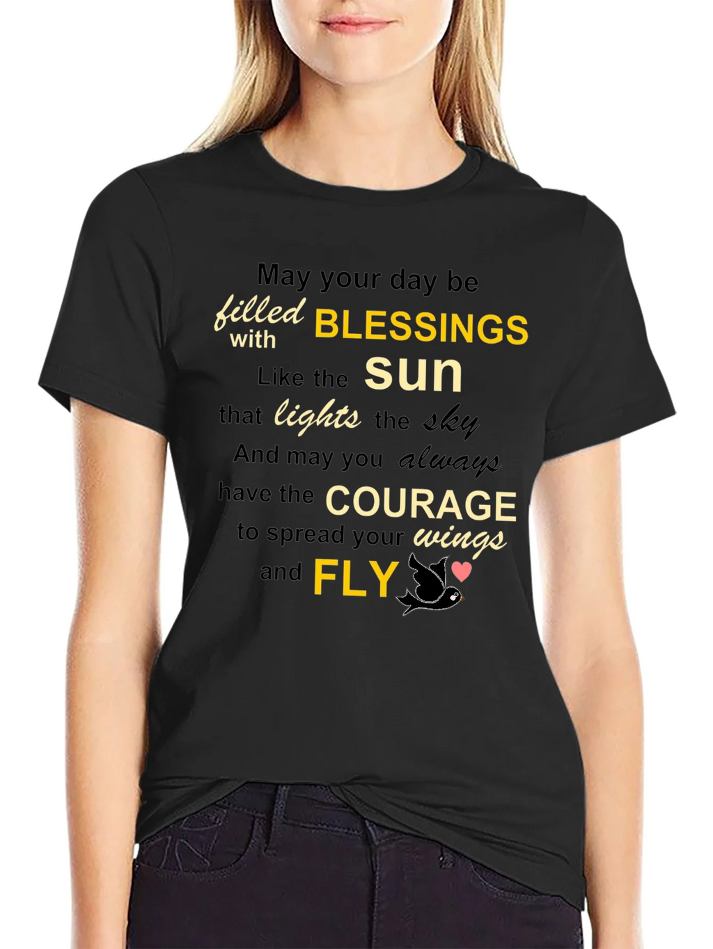 Inspirational Blessings T-Shirt - Courage and Fly product image 2