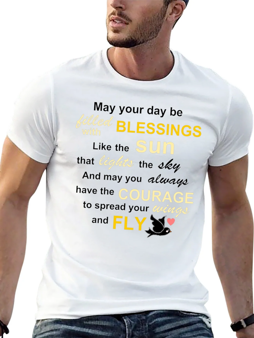 Inspirational Blessings T-Shirt - Courage and Fly product image 12