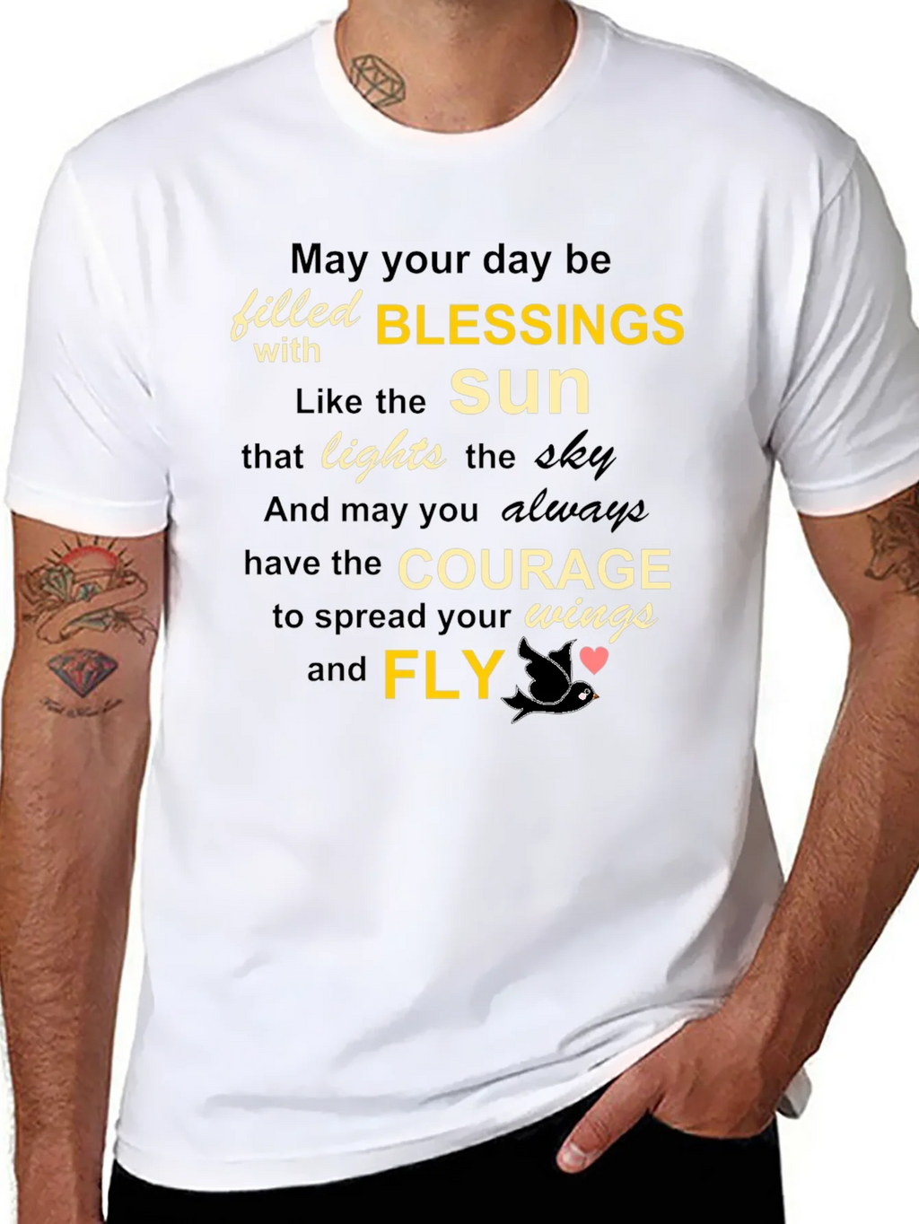 Inspirational Blessings T-Shirt - Courage and Fly product image 7