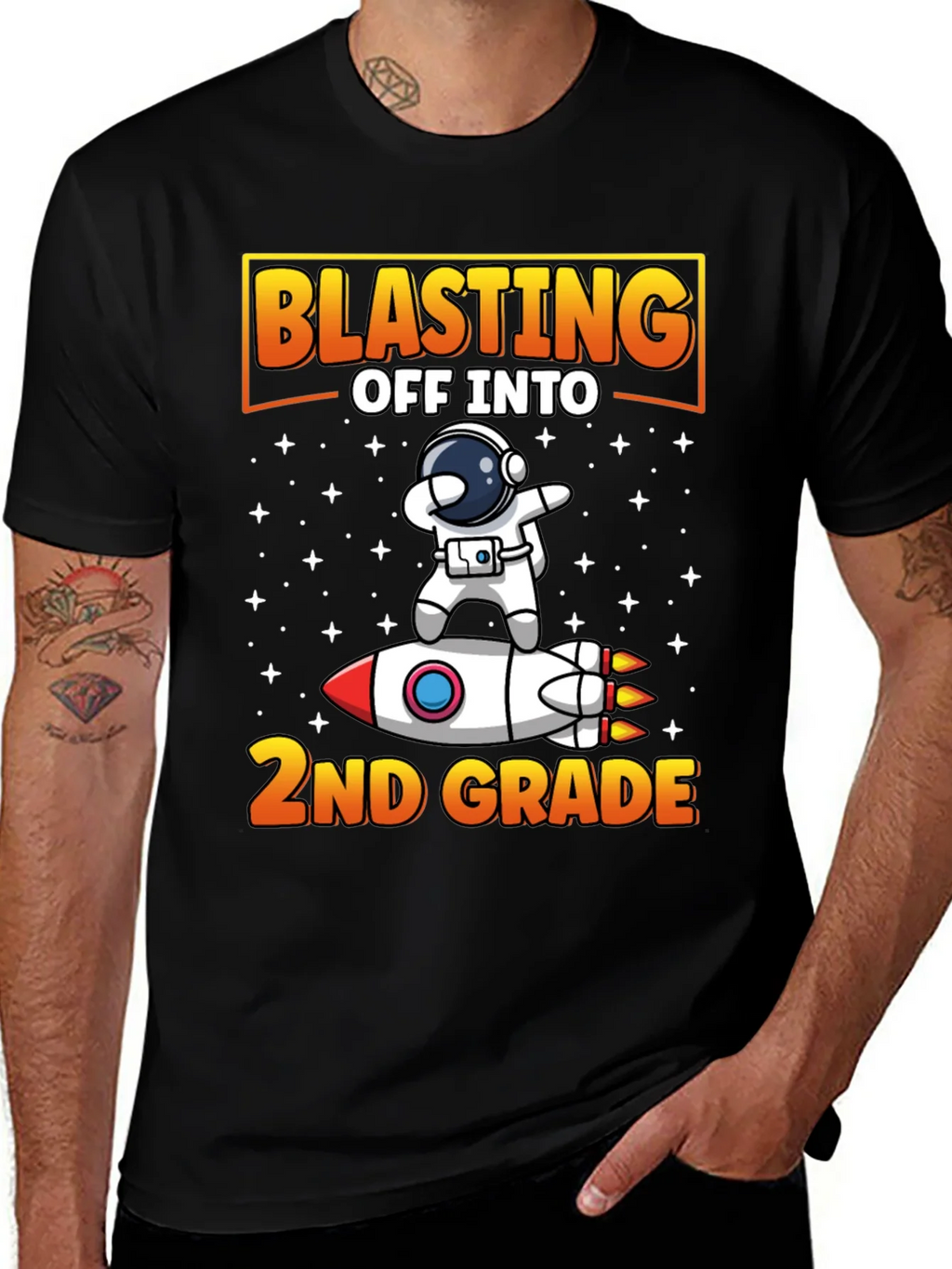 Blasting Off To 2nd Grade T-Shirt Astronaut Rocket product image 1