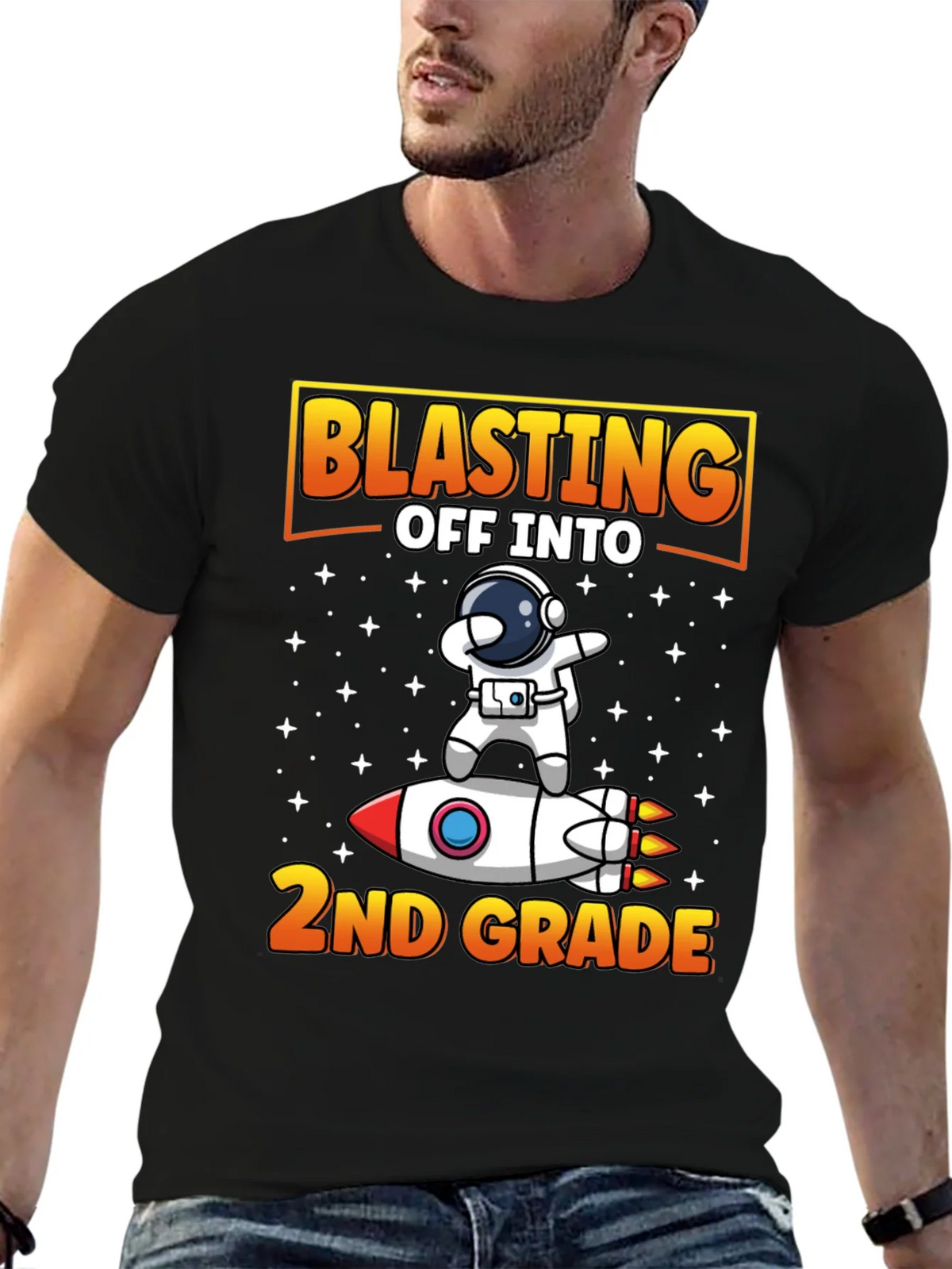 Blasting Off To 2nd Grade T-Shirt Astronaut Rocket product image 5