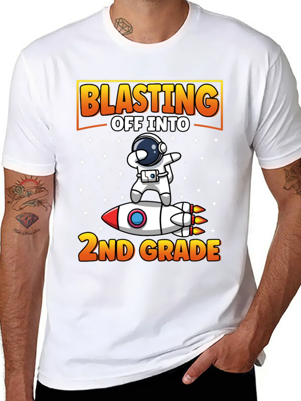 Blasting Off To 2nd Grade T-Shirt Astronaut Rocket product image 6