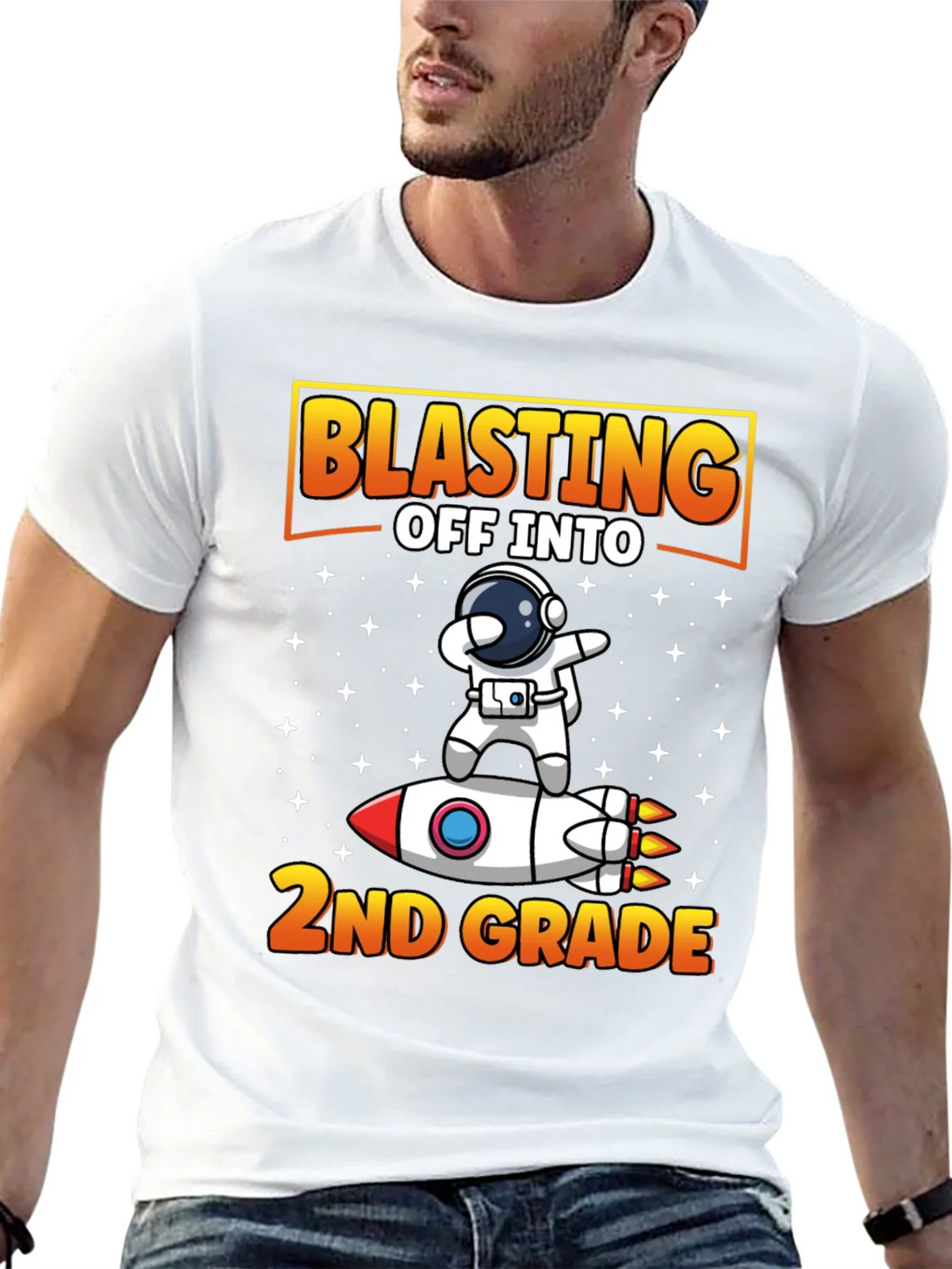 Blasting Off To 2nd Grade T-Shirt Astronaut Rocket product image 10