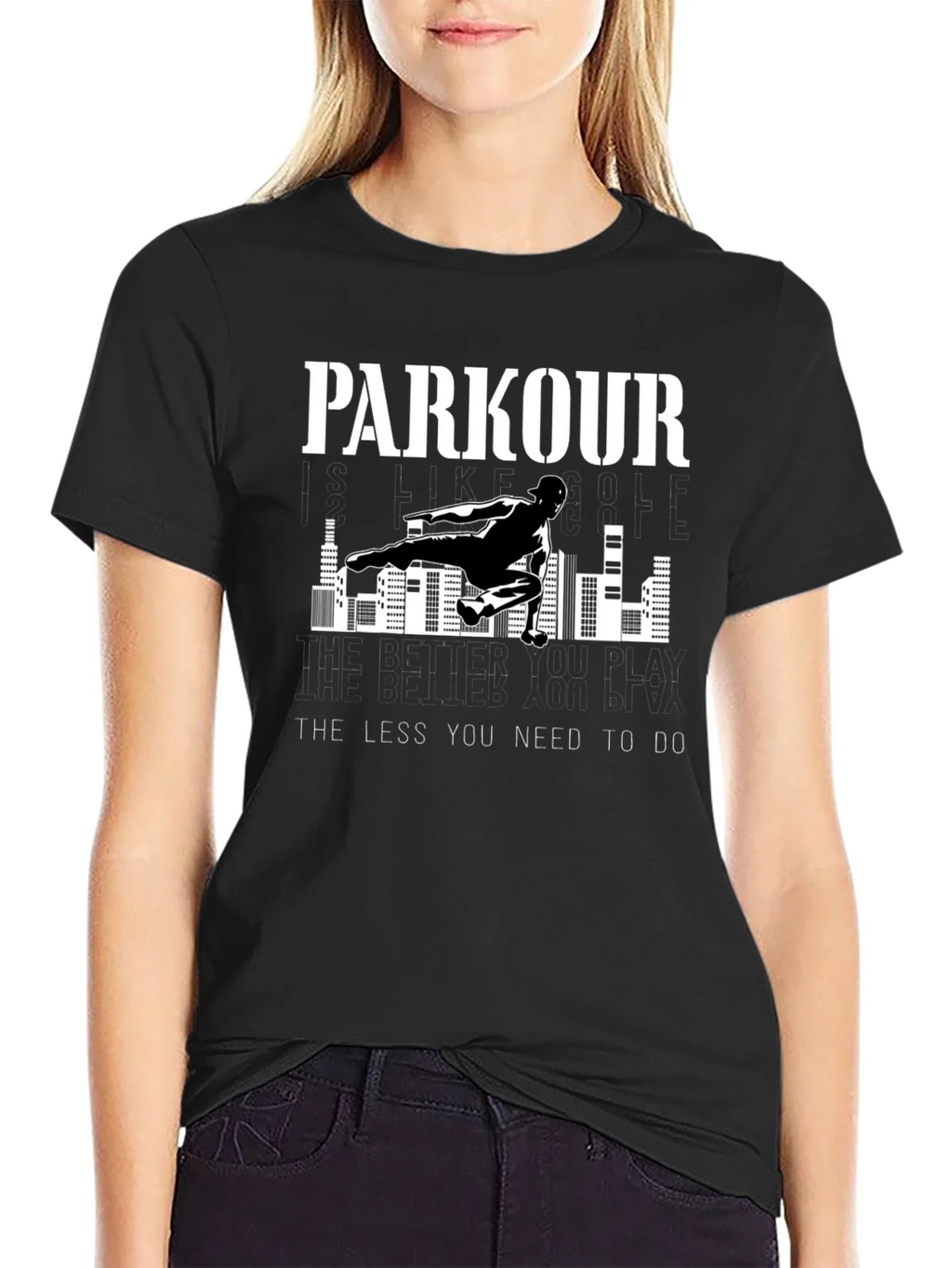 Parkour Graphic Tee - The Less You Need to Do product image 2