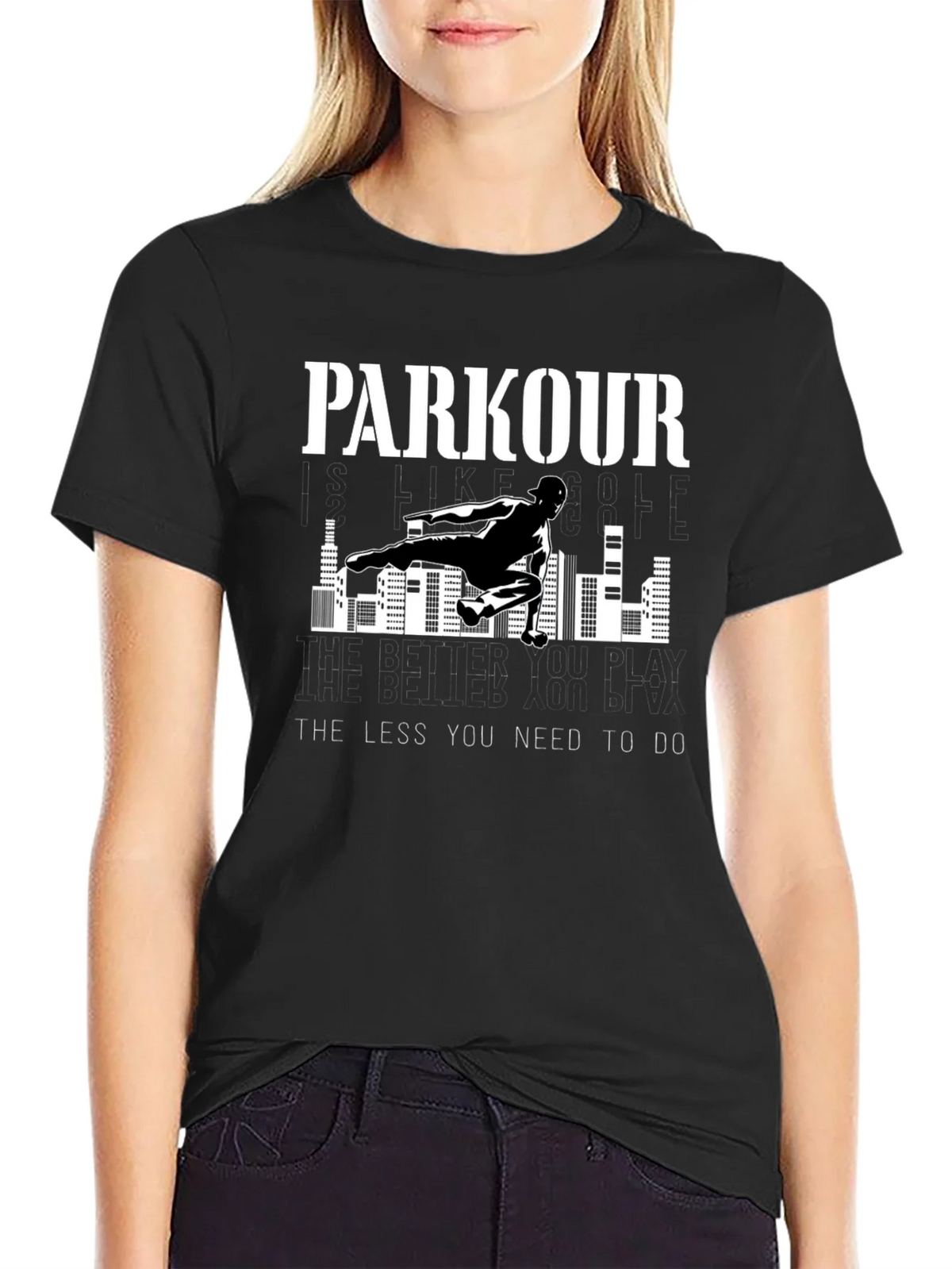 Parkour Graphic Tee - The Less You Need to Do product image 2
