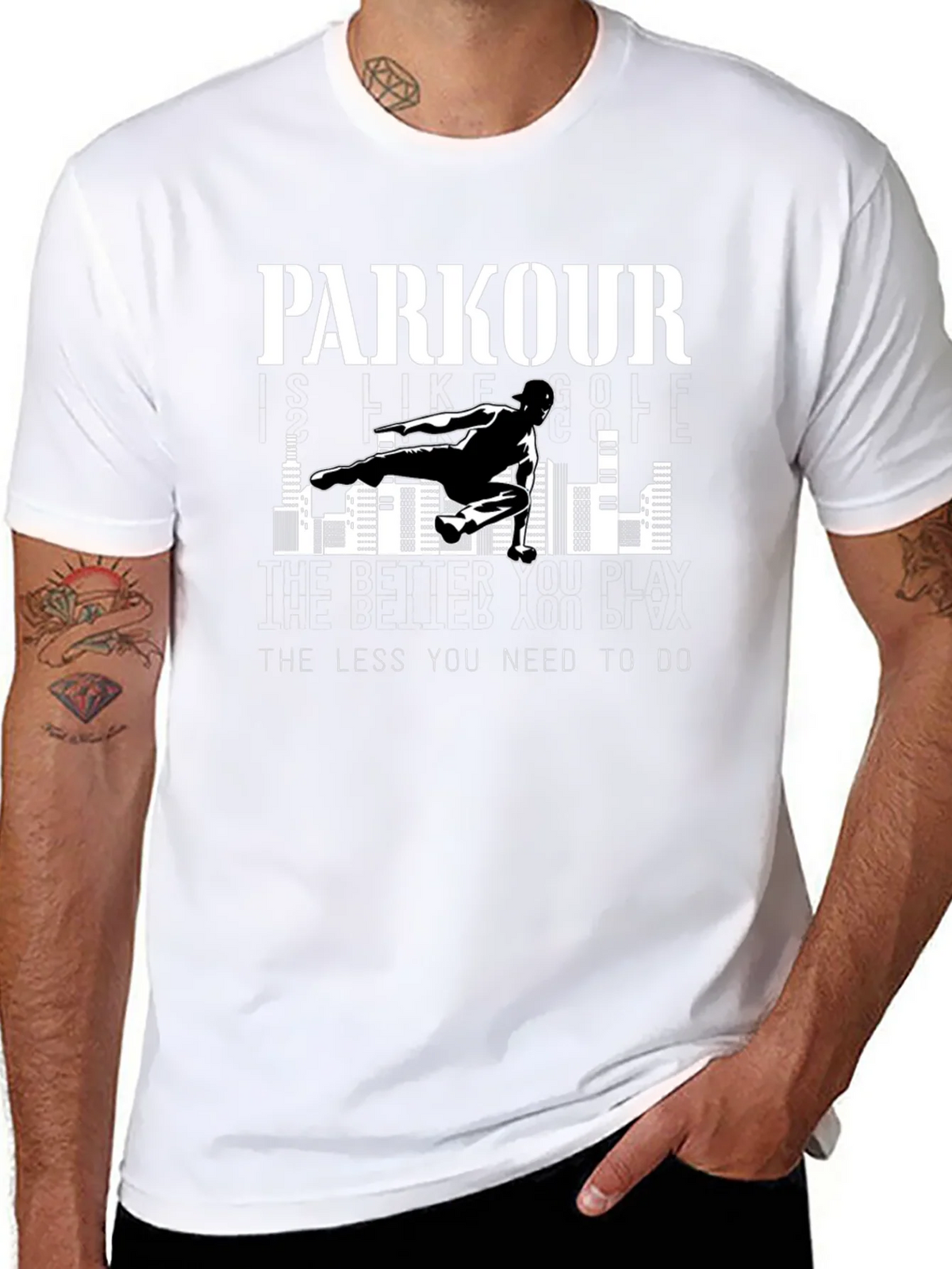 Parkour Graphic Tee - The Less You Need to Do product image 7