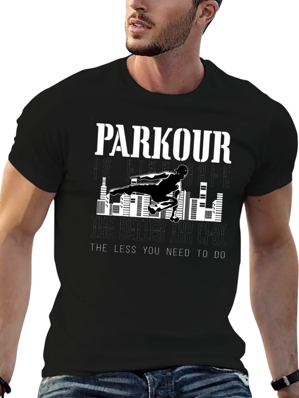 Parkour Graphic Tee - The Less You Need to Do product image 6