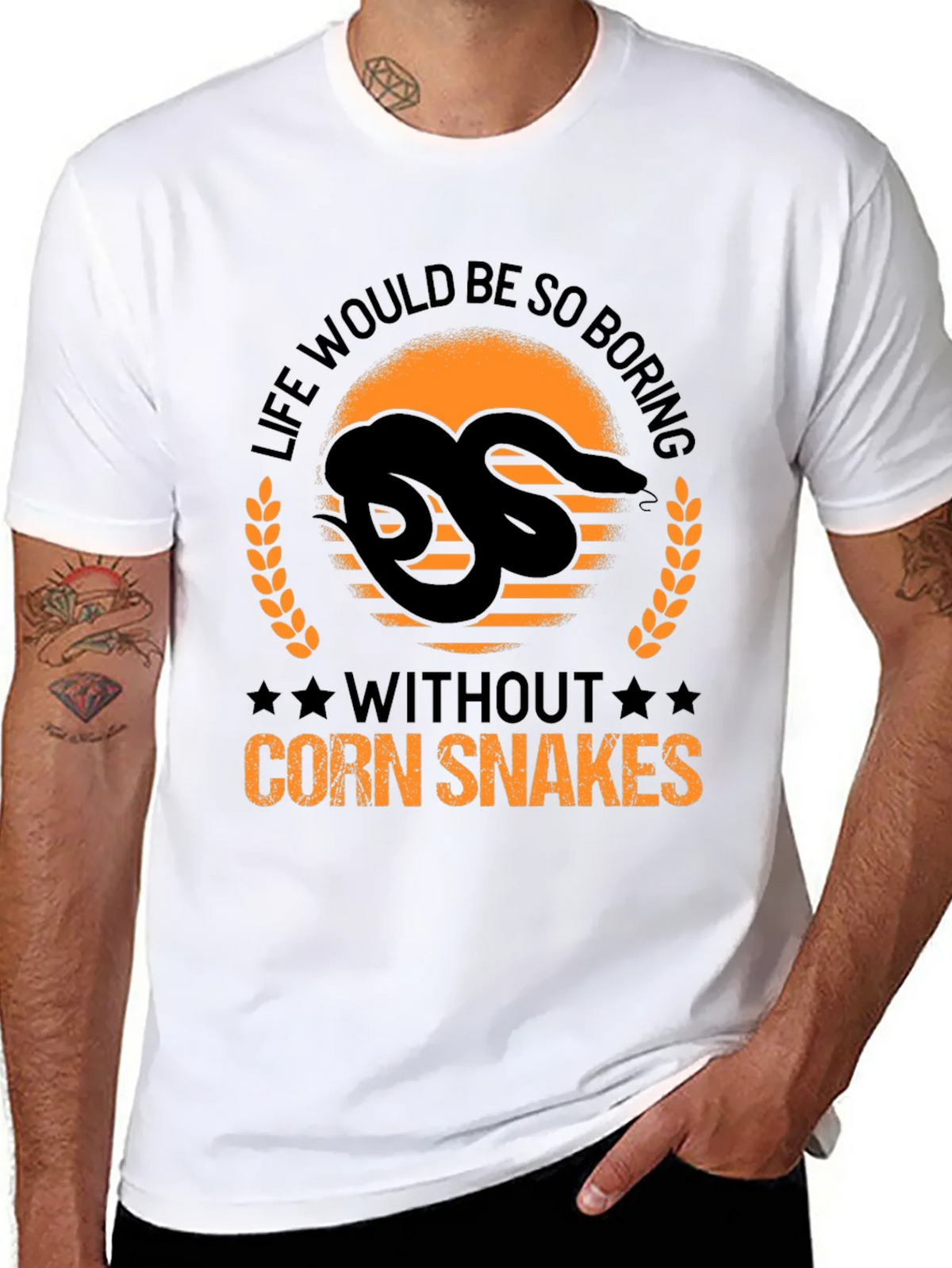 Life Would Be So Boring Corn Snake Graphic Tee product image 5