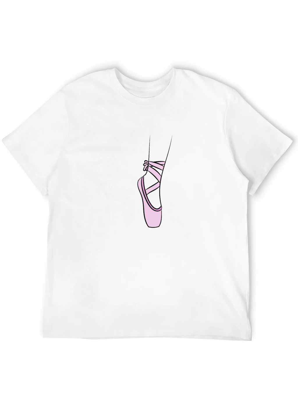 Ballet Shoe Graphic Tee - Stylish Dancer T-Shirt