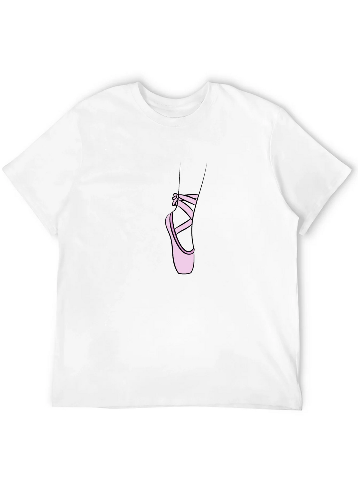 Ballet Shoe Graphic Tee - Stylish Dancer T-Shirt