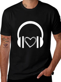 Music Lover Graphic Tee - Headphones Heart product image 1