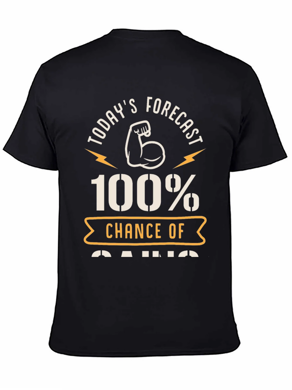 100% Chance of Gains Fitness T-Shirt product image 2