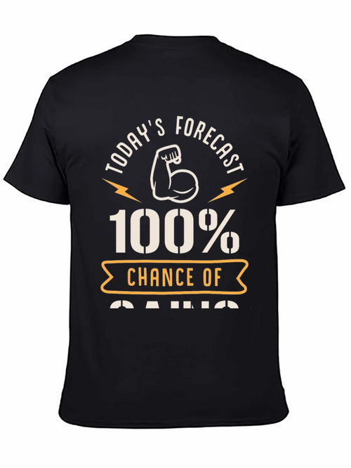 100% Chance of Gains Fitness T-Shirt product image 2
