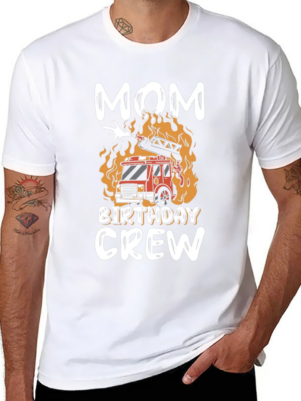 Mom Birthday Crew Firetruck T-Shirt product image 7