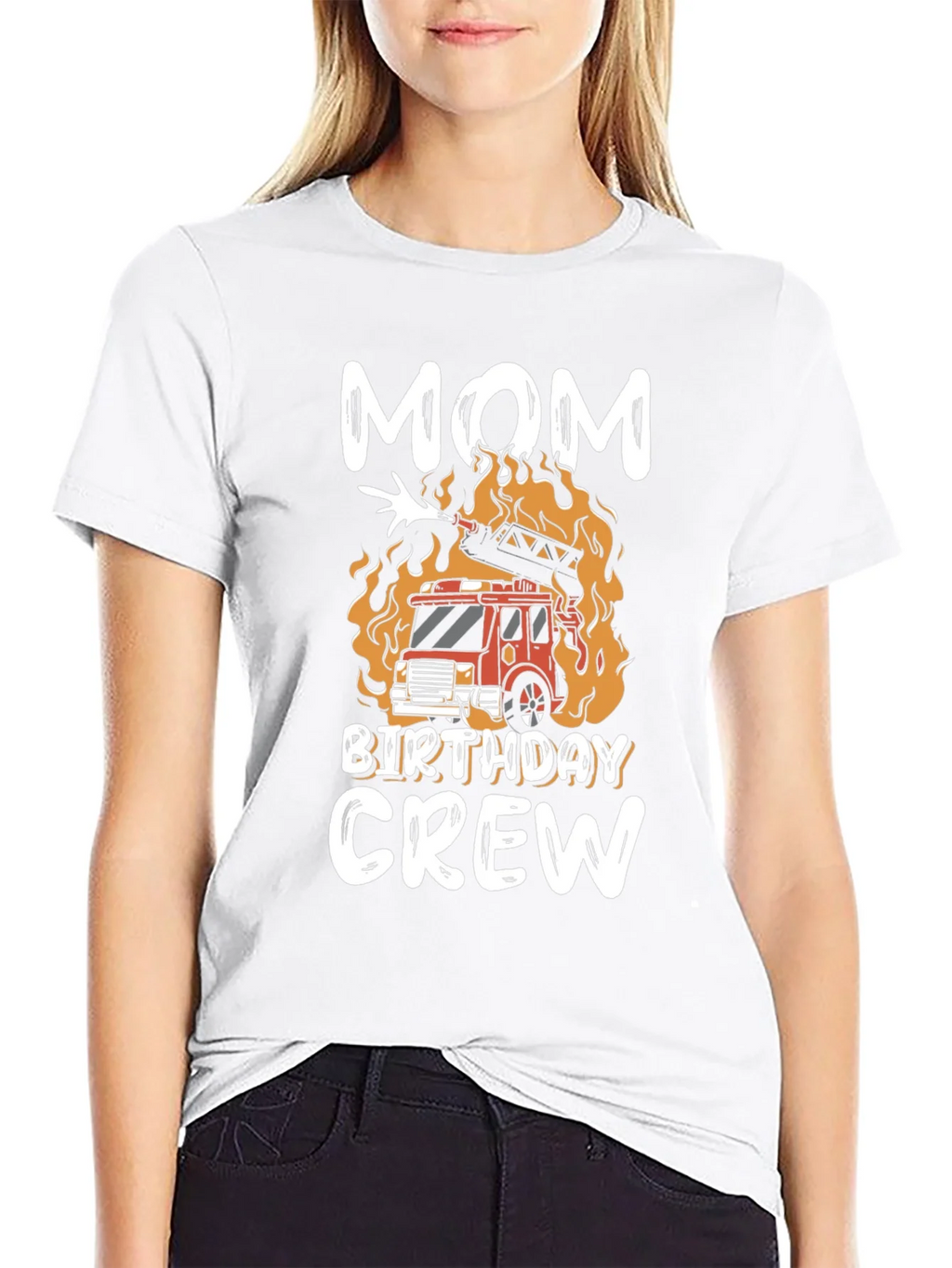 Mom Birthday Crew Firetruck T-Shirt product image 8