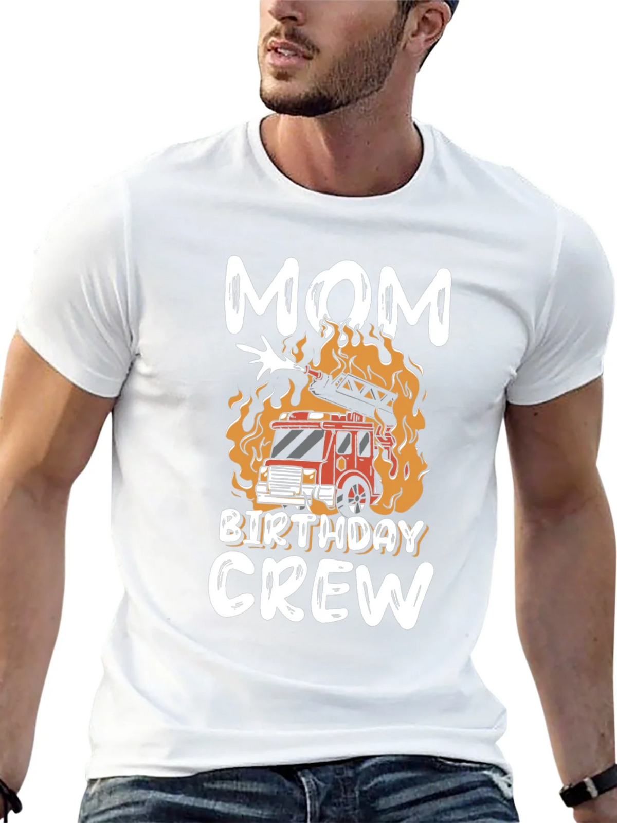 Mom Birthday Crew Firetruck T-Shirt product image 12