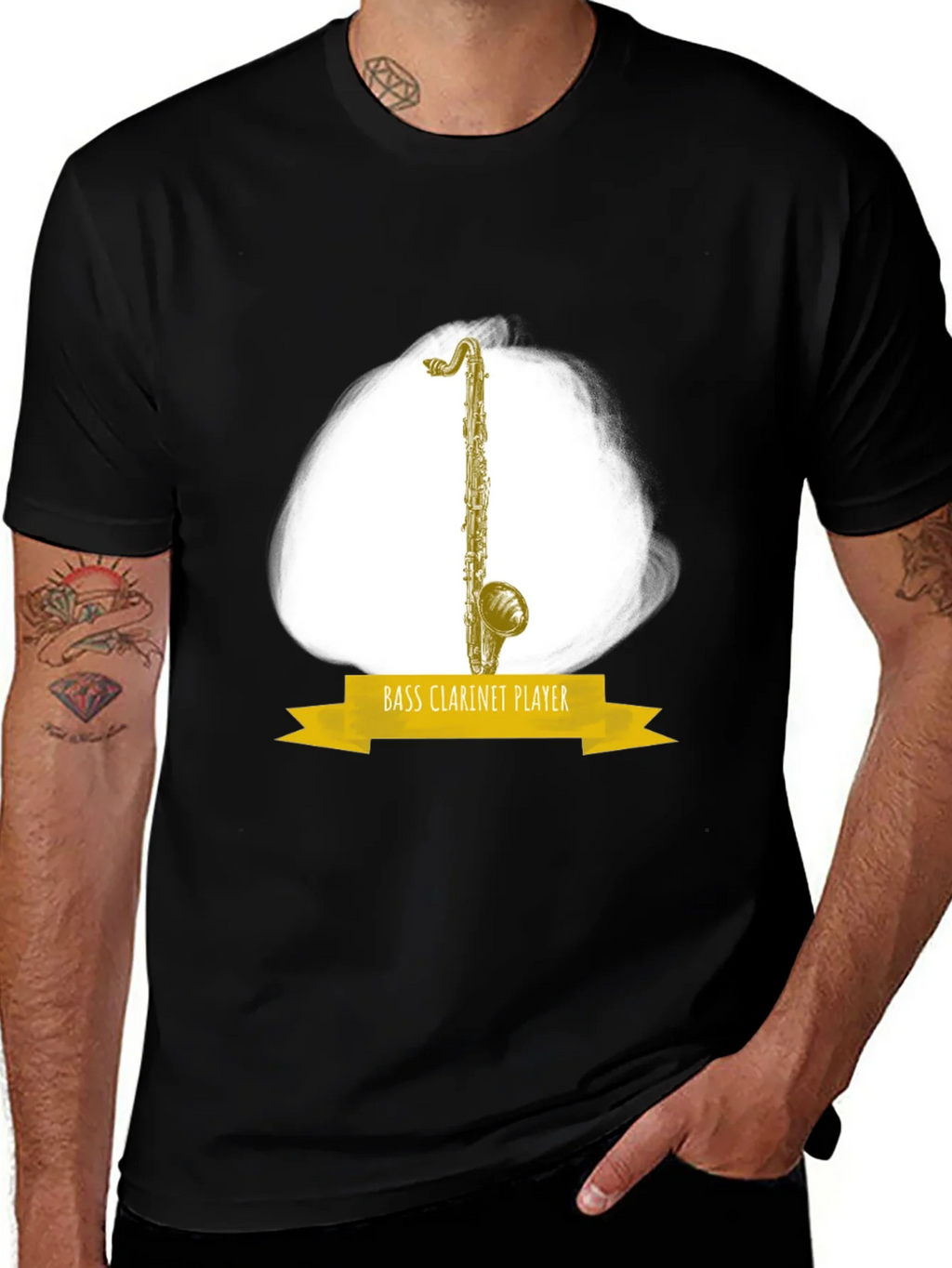 Bass Clarinet Player Graphic T-Shirt - Music Lover Tee product image 1
