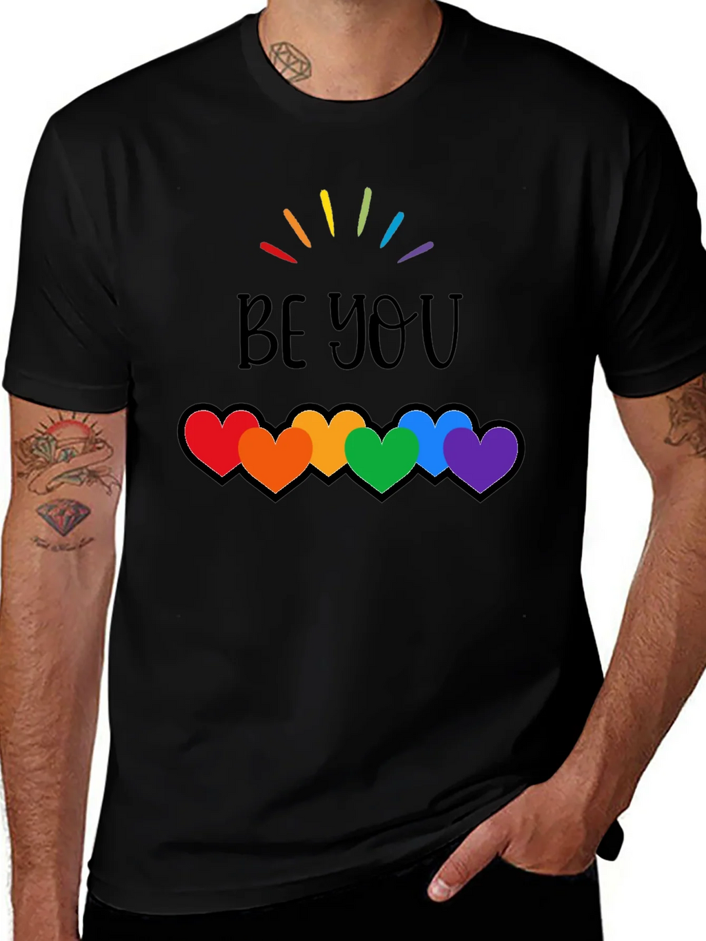Be You Rainbow Hearts Pride T-Shirt product image 1