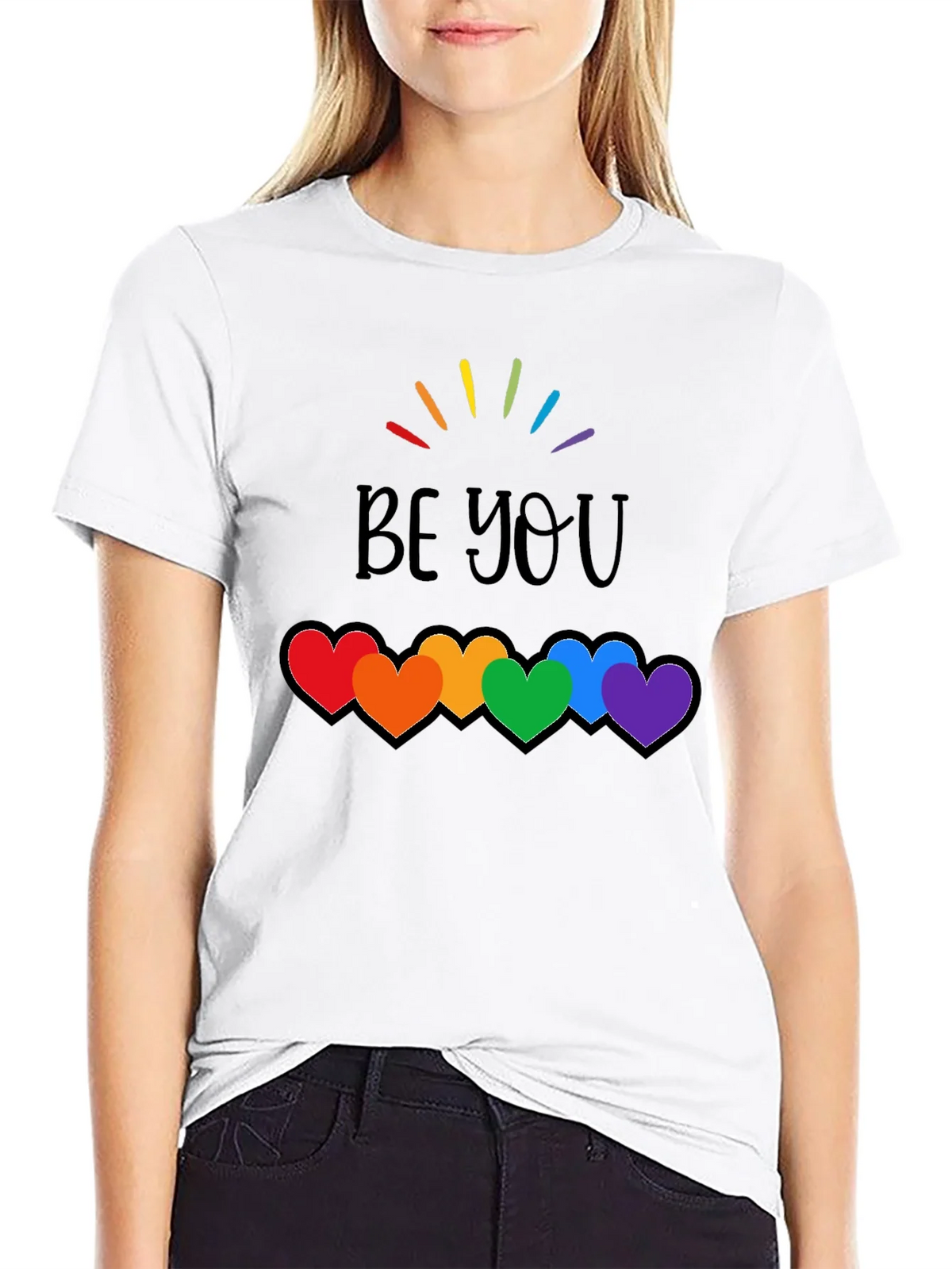 Be You Rainbow Hearts Pride T-Shirt product image 8