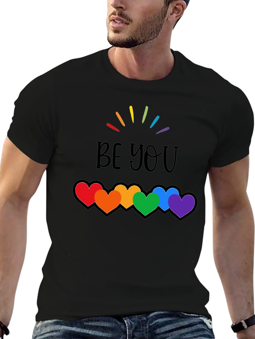 Be You Rainbow Hearts Pride T-Shirt product image 6
