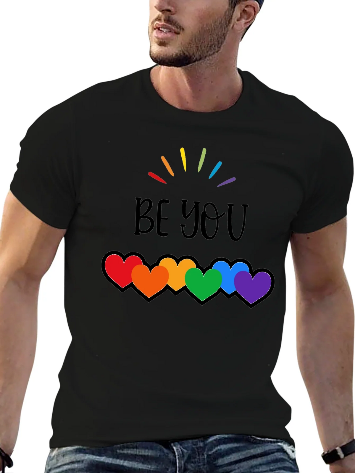 Be You Rainbow Hearts Pride T-Shirt product image 6