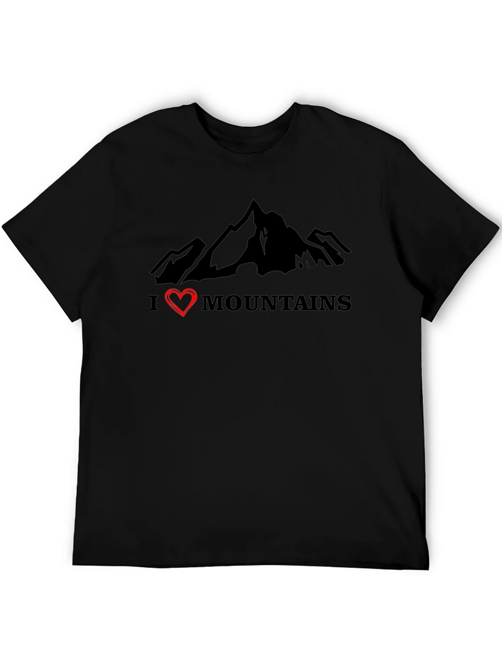 I Heart Mountains Black Graphic T-Shirt product image 5