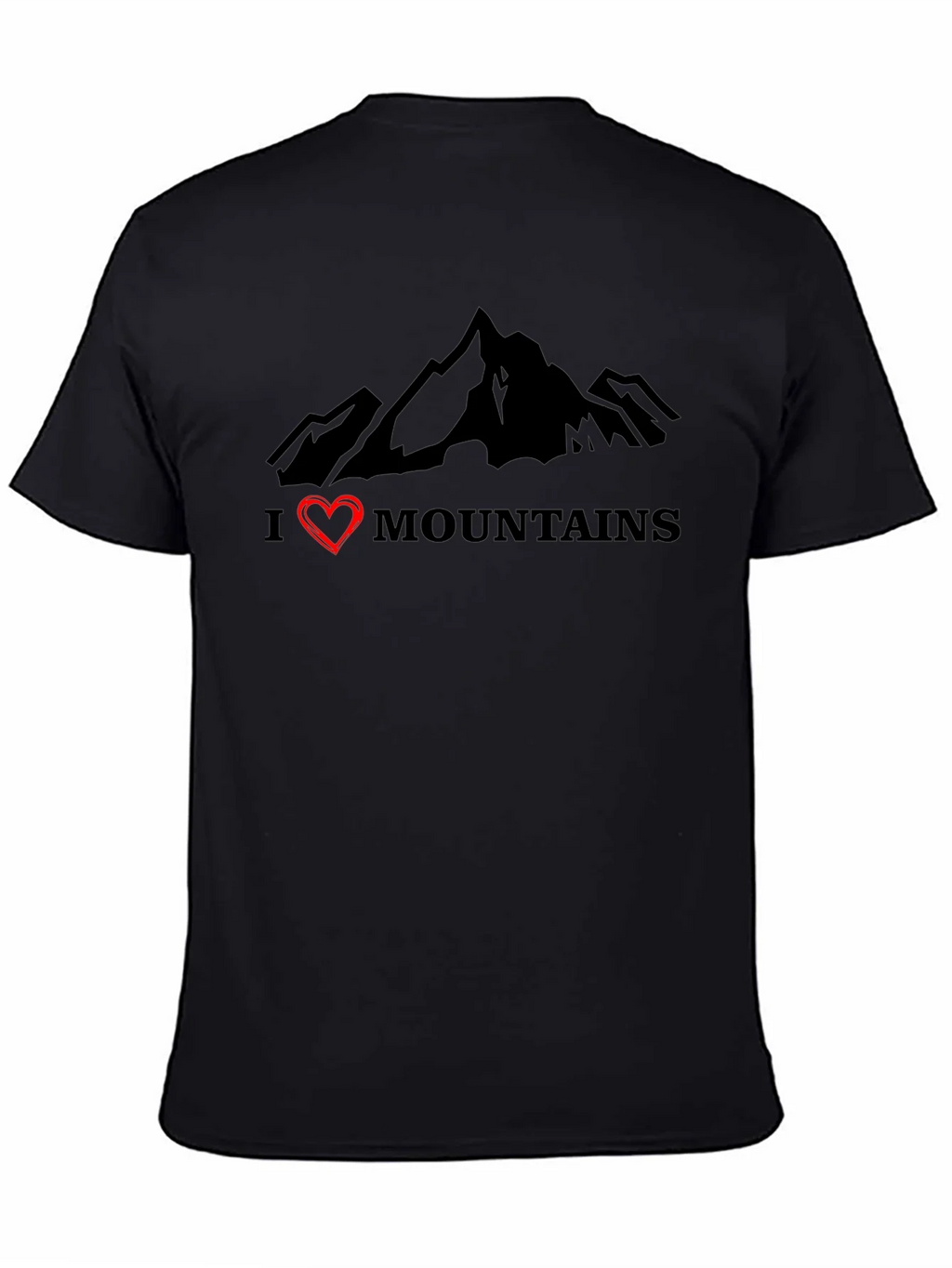 I Heart Mountains Black Graphic T-Shirt product image 4
