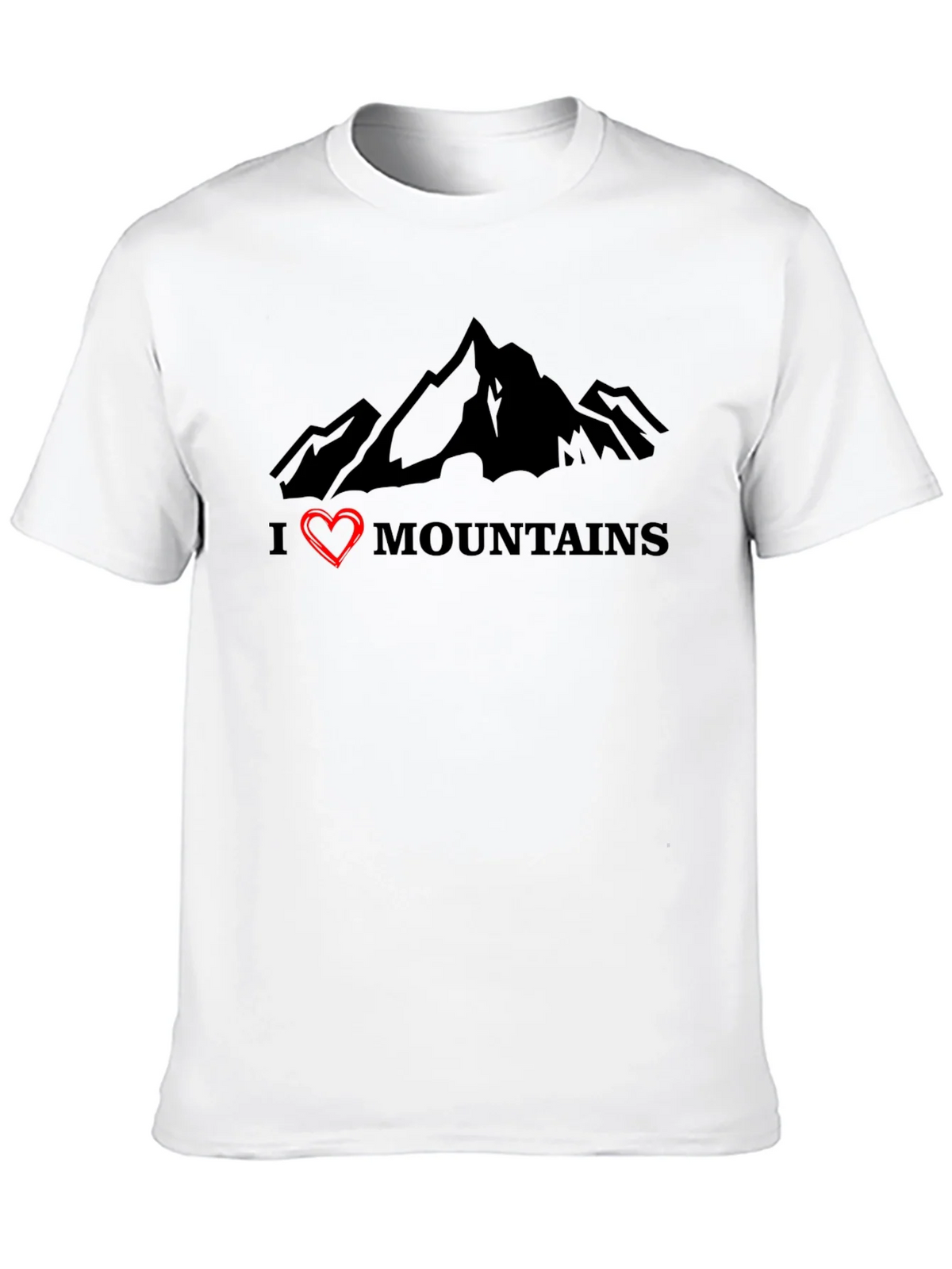 I Heart Mountains Black Graphic T-Shirt product image 9