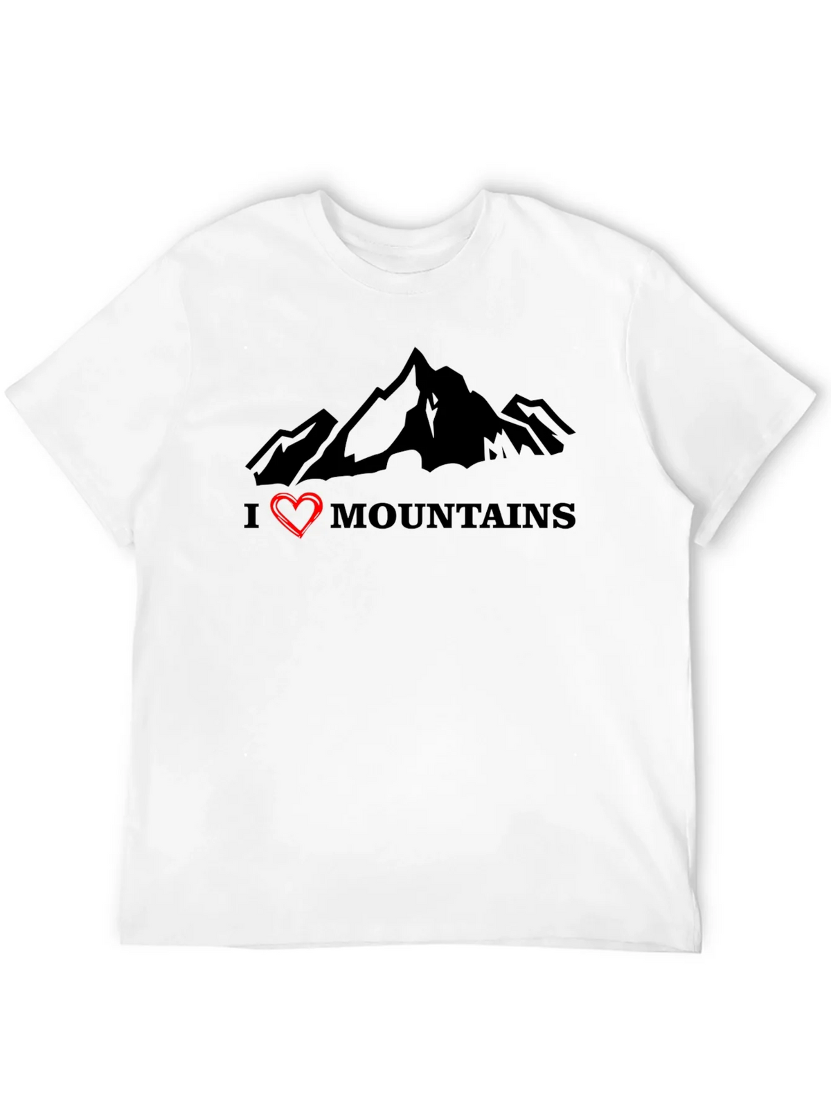 I Heart Mountains Black Graphic T-Shirt product image 11