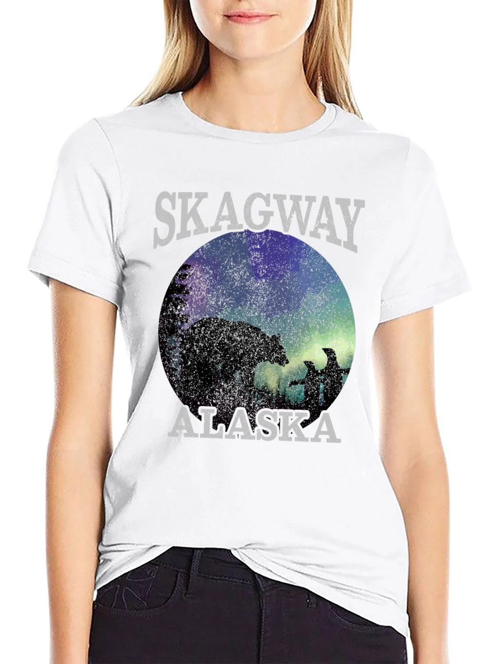 Skagway Alaska T-Shirt Bear Silhouette product image 8