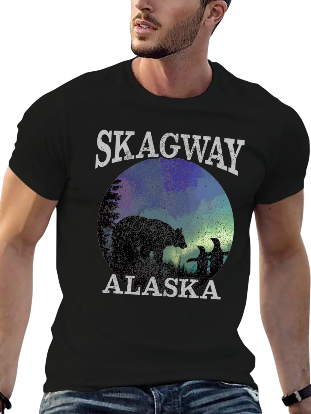 Skagway Alaska T-Shirt Bear Silhouette product image 6