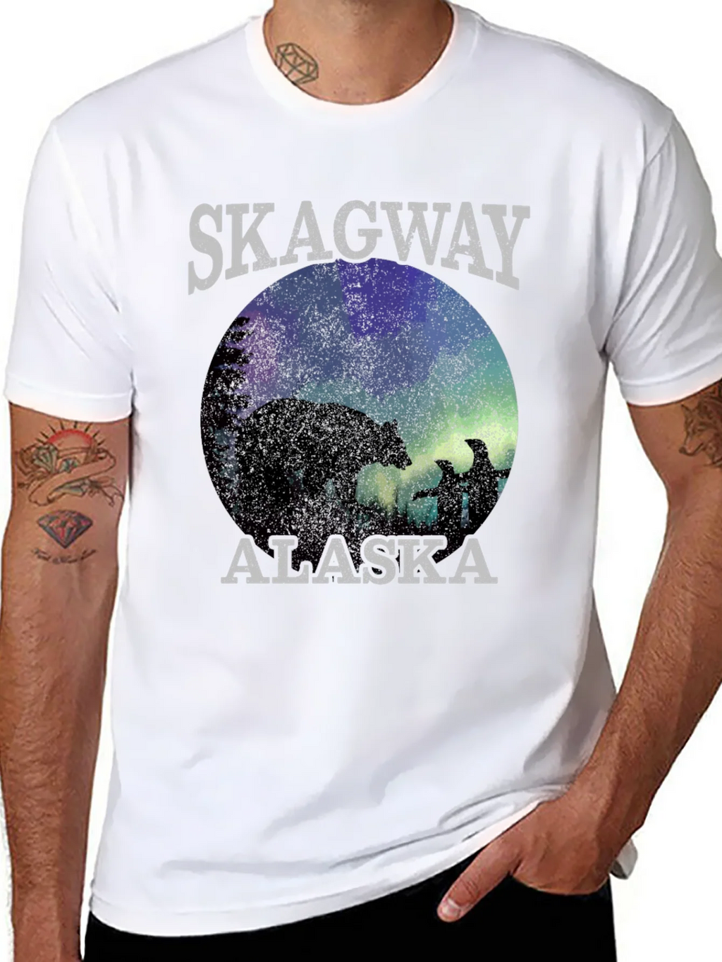 Skagway Alaska T-Shirt Bear Silhouette product image 7