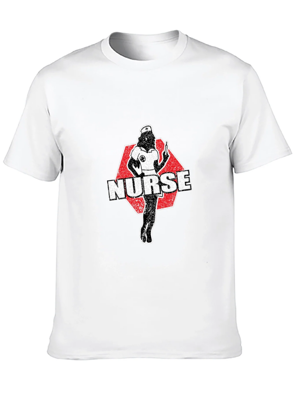 Nurse Retro Graphic T-Shirt - Black Cotton product image 9