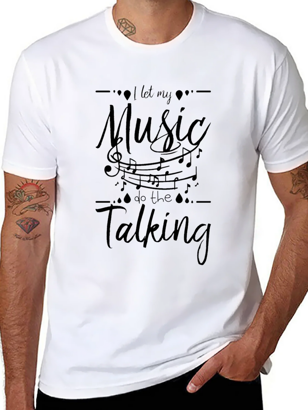 Music Speaks T-Shirt - Stylish Black Tee product image 7