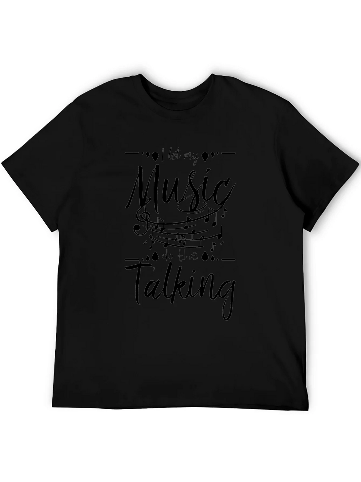 Music Speaks T-Shirt - Stylish Black Tee product image 5