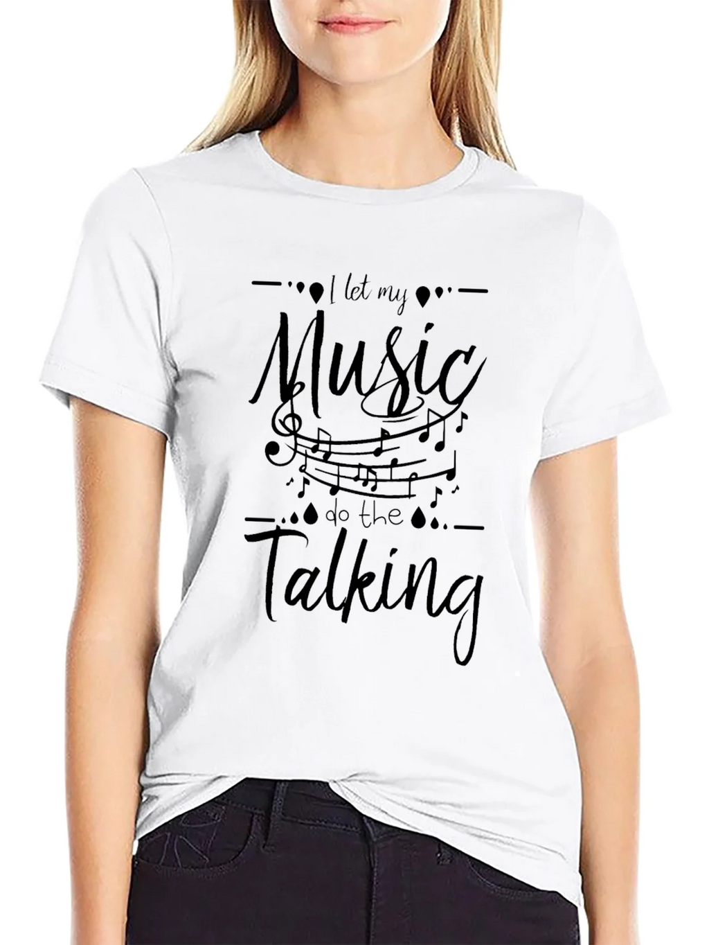 Music Speaks T-Shirt - Stylish Black Tee product image 8