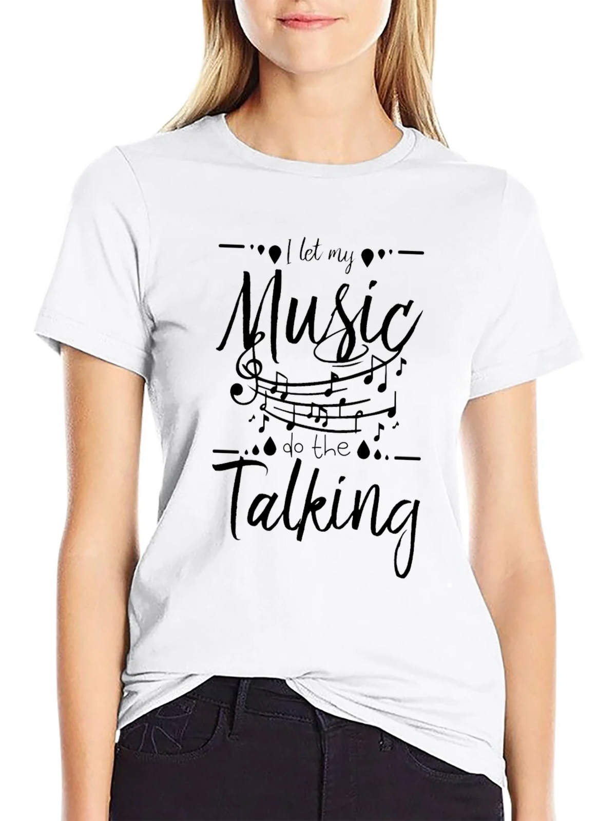 Music Speaks T-Shirt - Stylish Black Tee product image 8