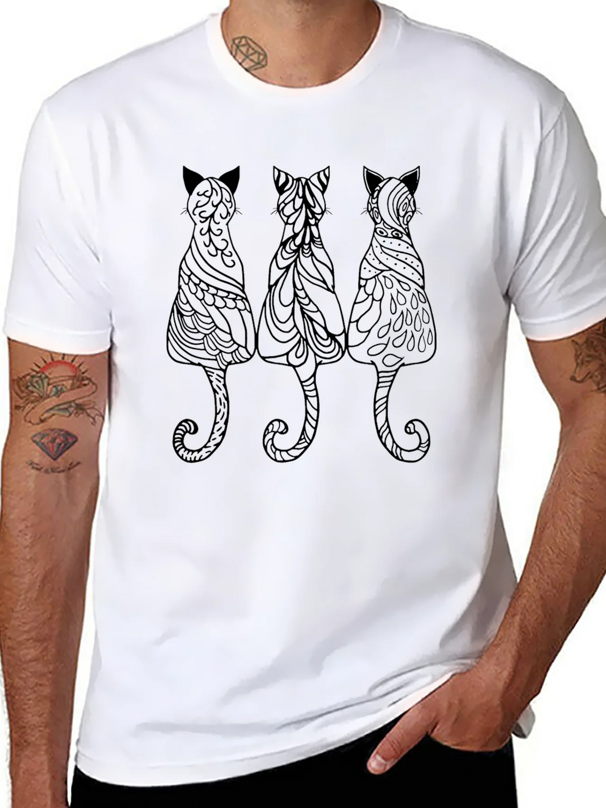 Black Cat Trio Graphic Tee product image 7