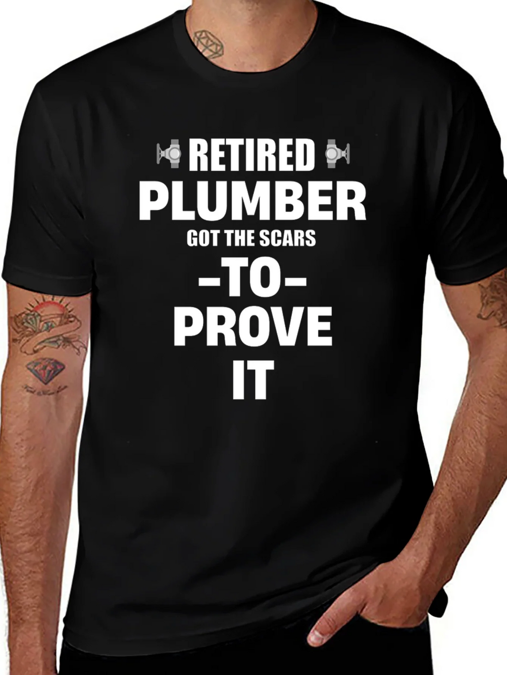 Retired Plumber T-Shirt - Scars to Prove It product image 1