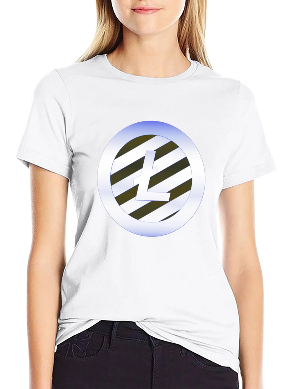 Litecoin Crypto Tee - Black Graphic T-Shirt product image 3