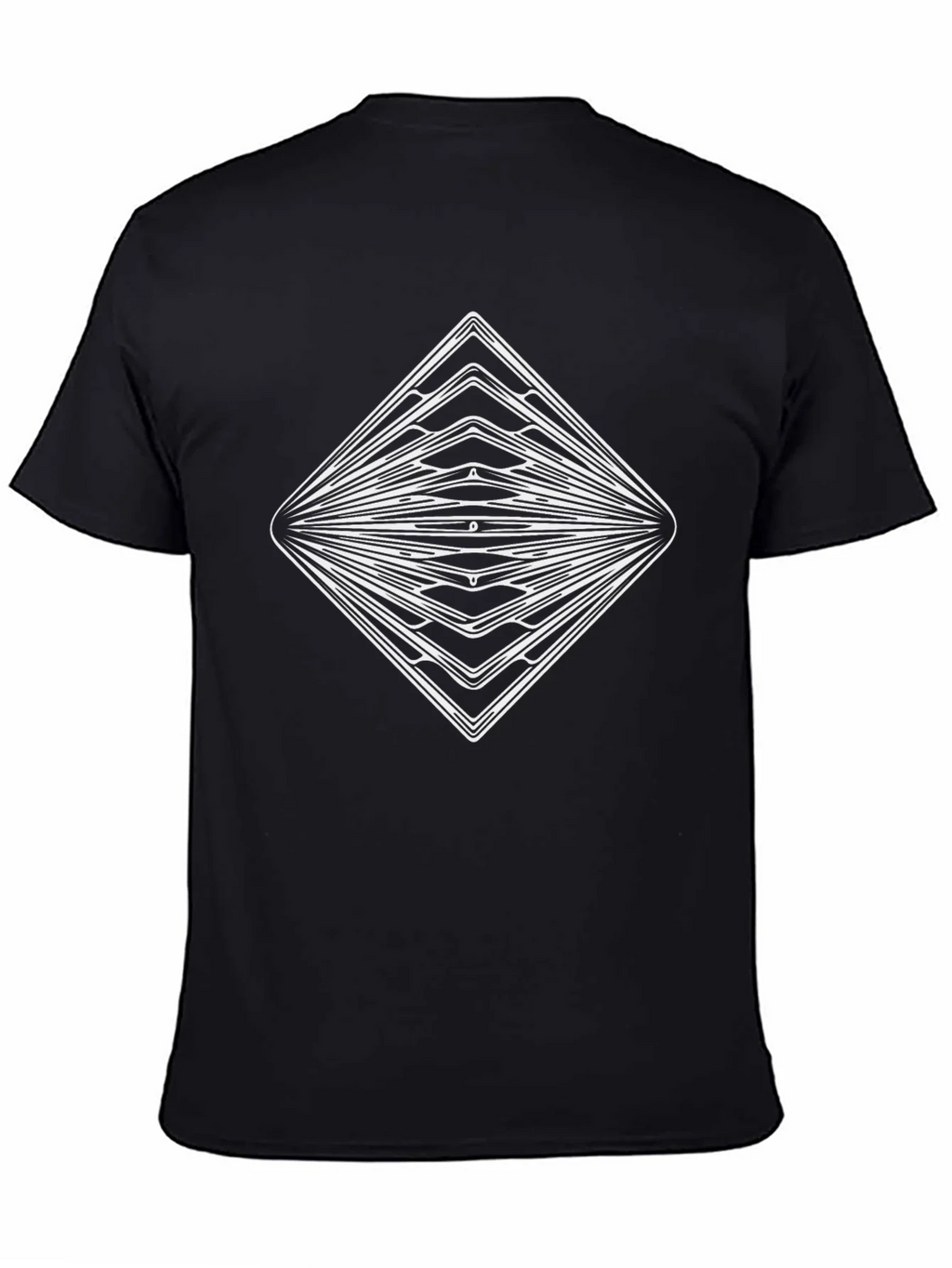 Geometric Diamond Graphic Black T-Shirt product image 2