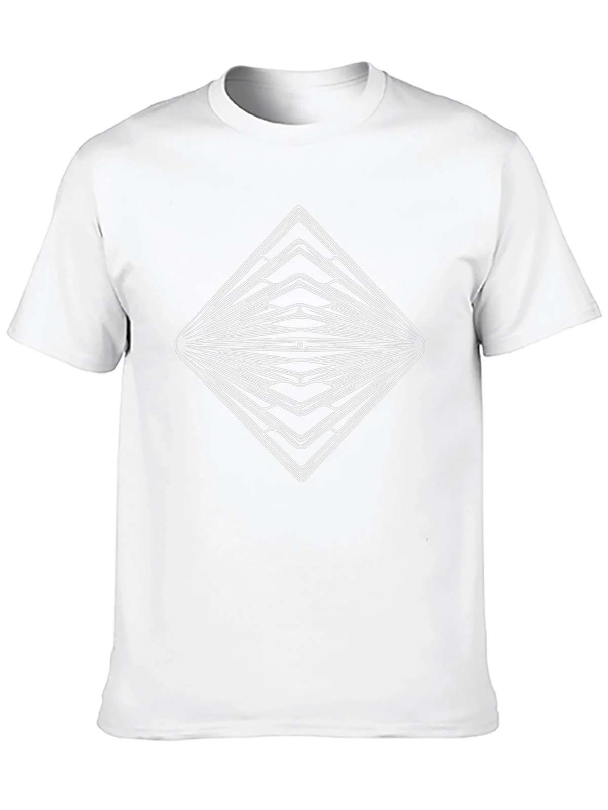 Geometric Diamond Graphic Black T-Shirt product image 7