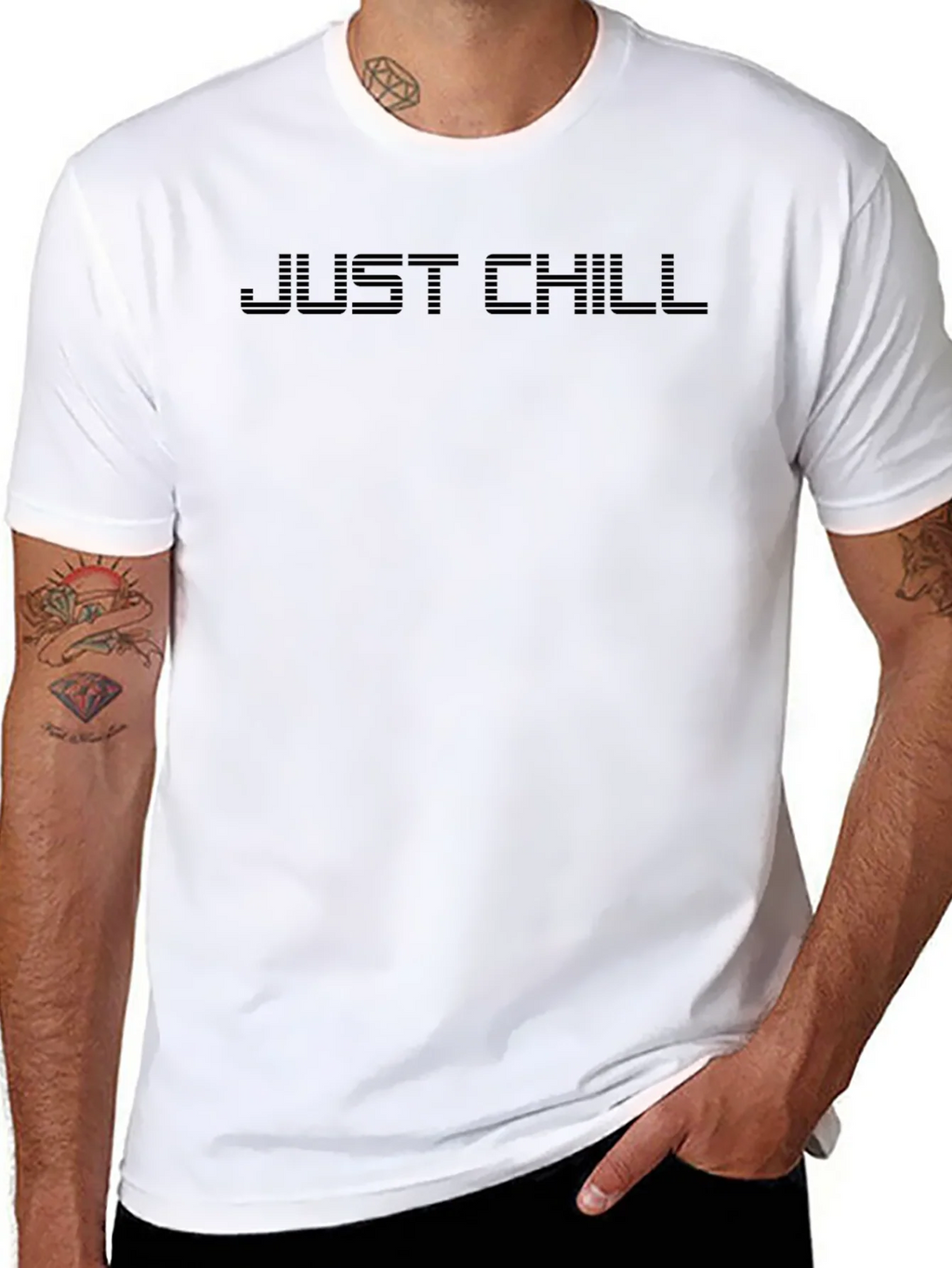 Just Chill Black Graphic T-Shirt product image 7