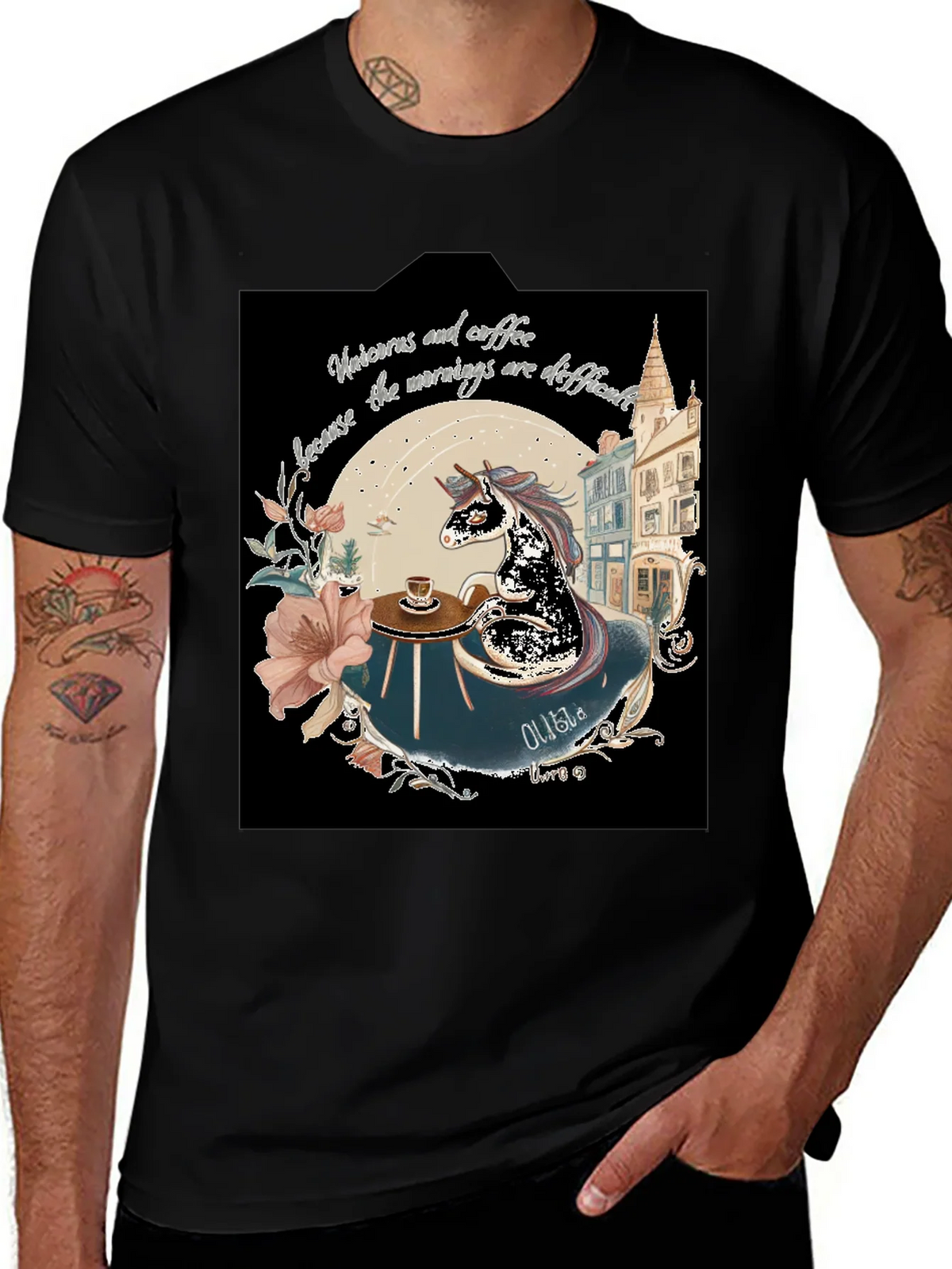 Unicorns & Coffee Tee - Morning Difficulties product image 1